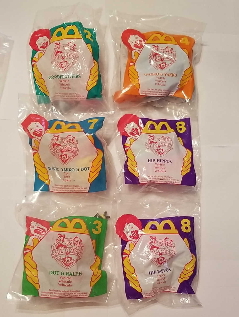Vintage Animaniacs McDonald's Toys